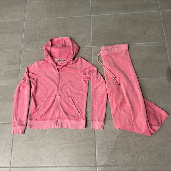 Juicy Couture Pants - Y2K Original Juicy Couture Terry Tracksuit matching set - size L/XL